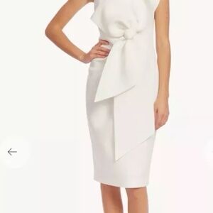 Bartley Mischka Strapless Front Bow Sheath Cocktail Dress